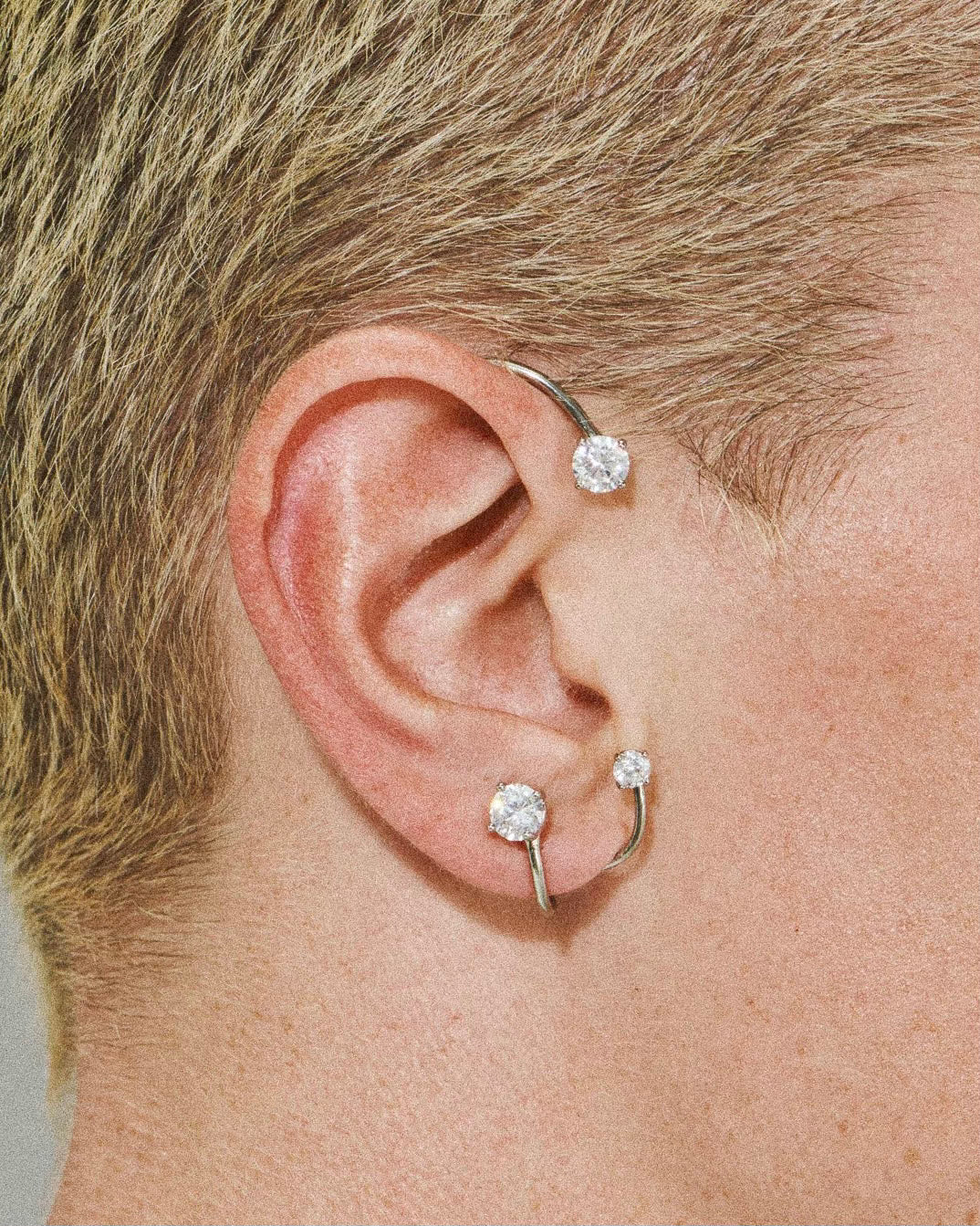 Silver Pelerine Ear Cuff Men's Ear Cuff Sterling Silver 