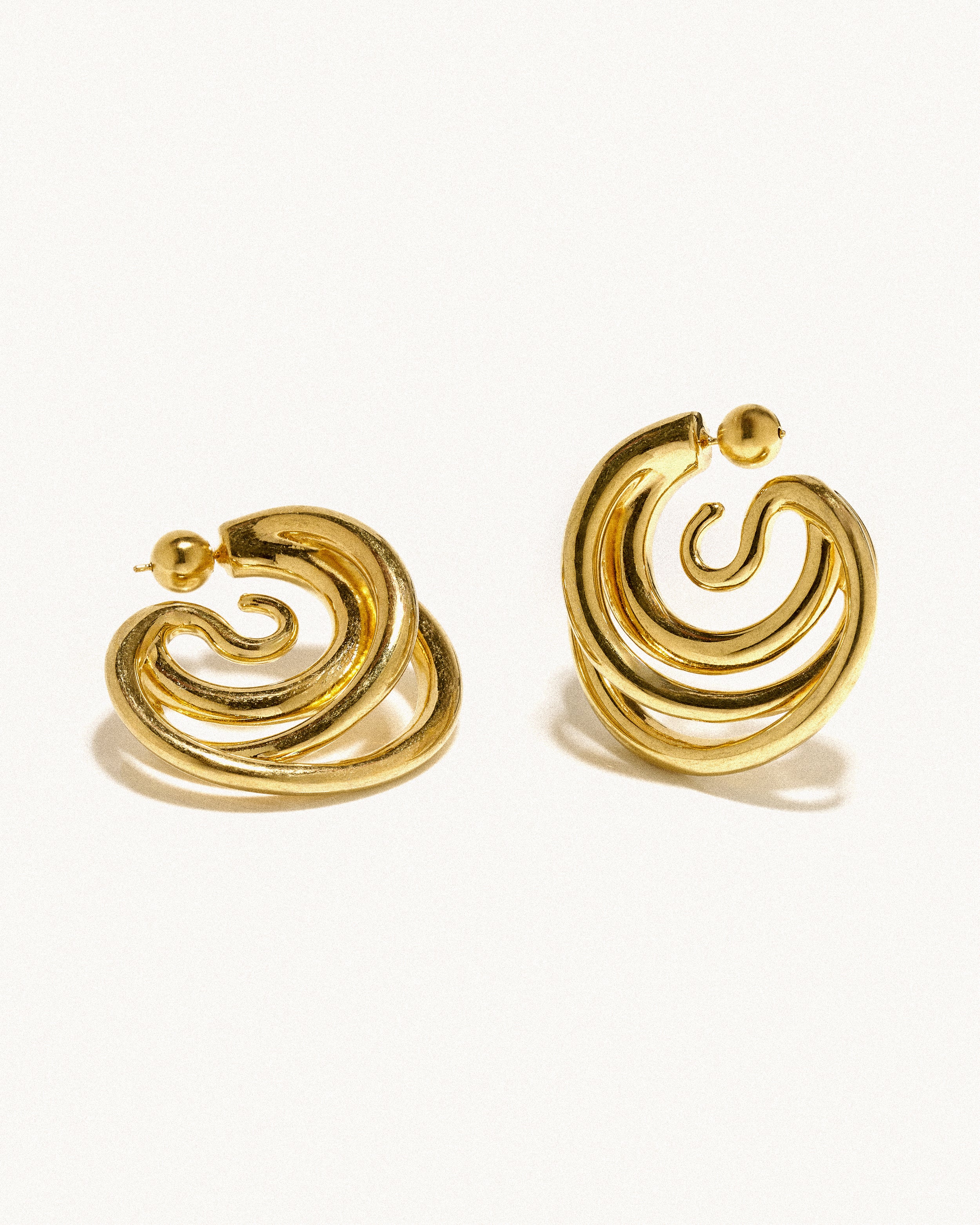 【関税込み】Panconesi ゴールド ラージ Triptych ピアス Panconesi - Triptych Earrings Medium | Panconesi Jewelry