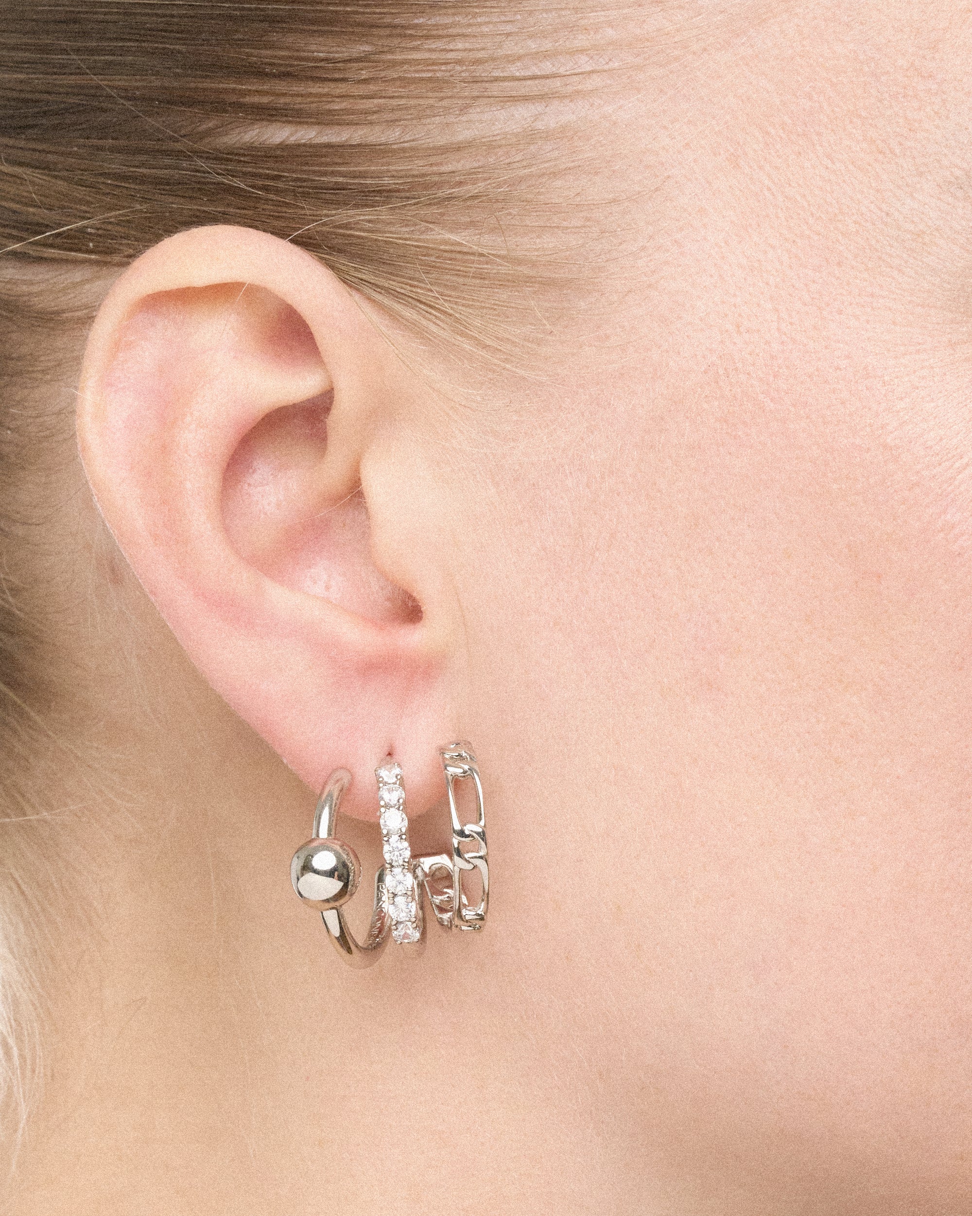 Crono Design French Hook Earrings With Grey Stone – New Morning Gallery