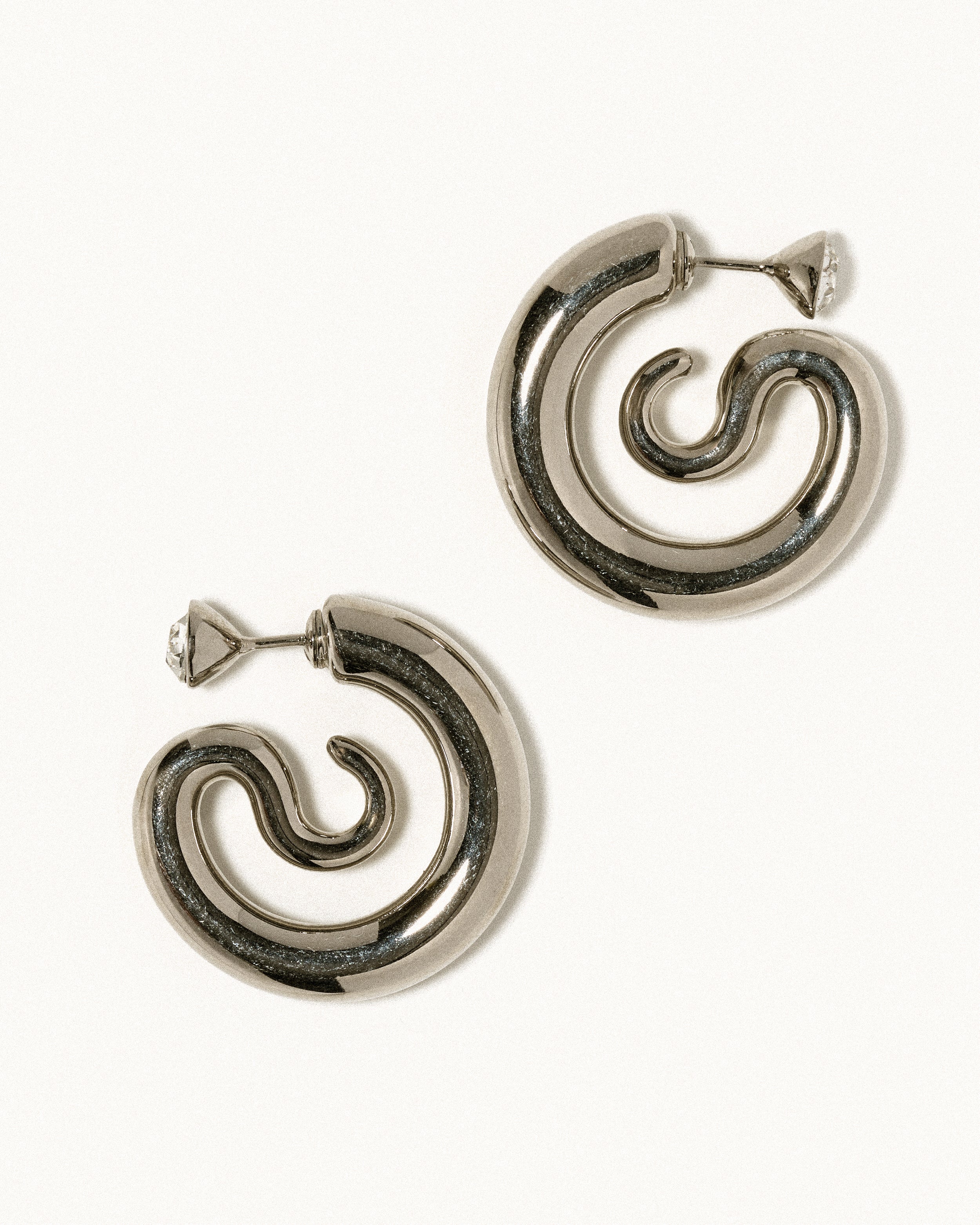 Sterling Silver Swirl Cone Earrings Sterling Silver Swirl Cone Earrings