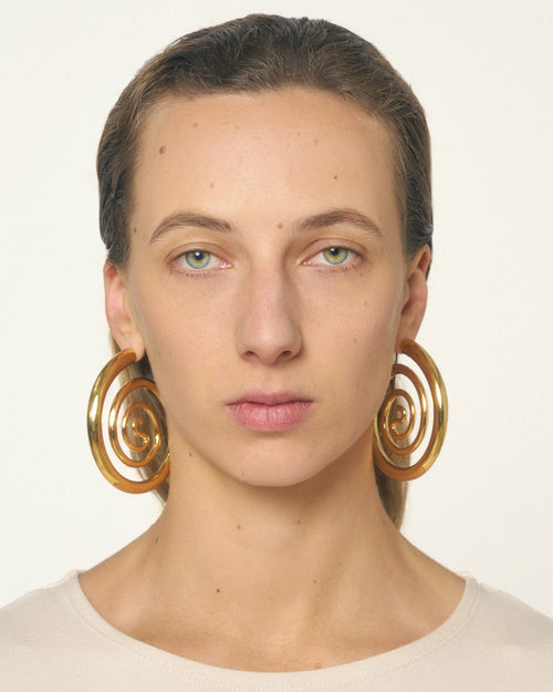 Spiral Serpent Hoops
