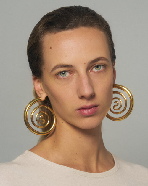 Spiral Serpent Hoops