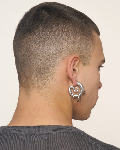 Pierced Serpent Hoops