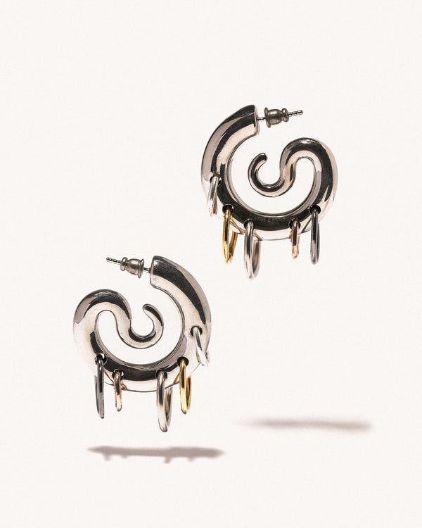 Pierced Serpent Hoops