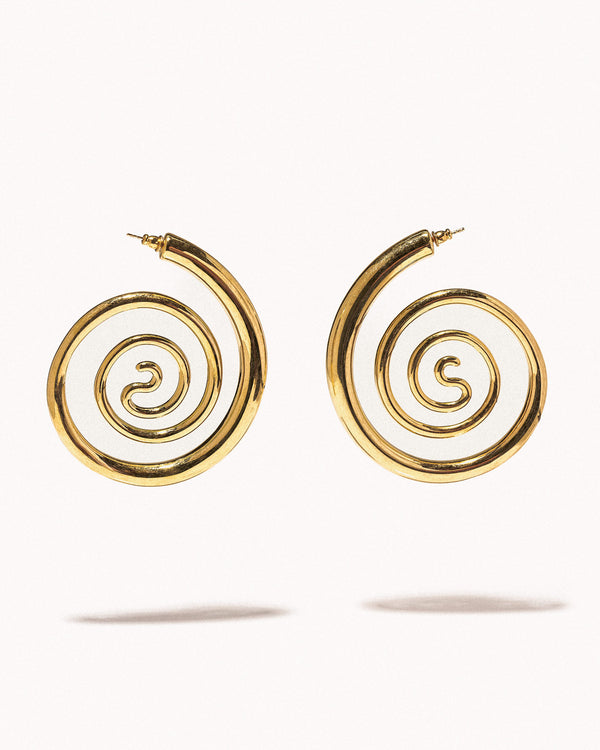Spiral Serpent Hoops