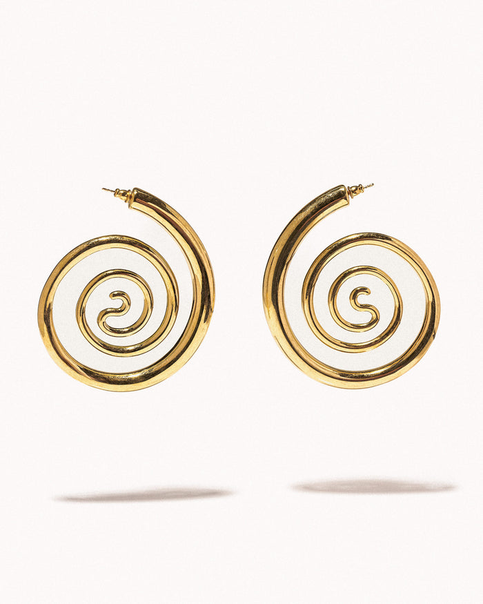 Spiral Serpent Hoops