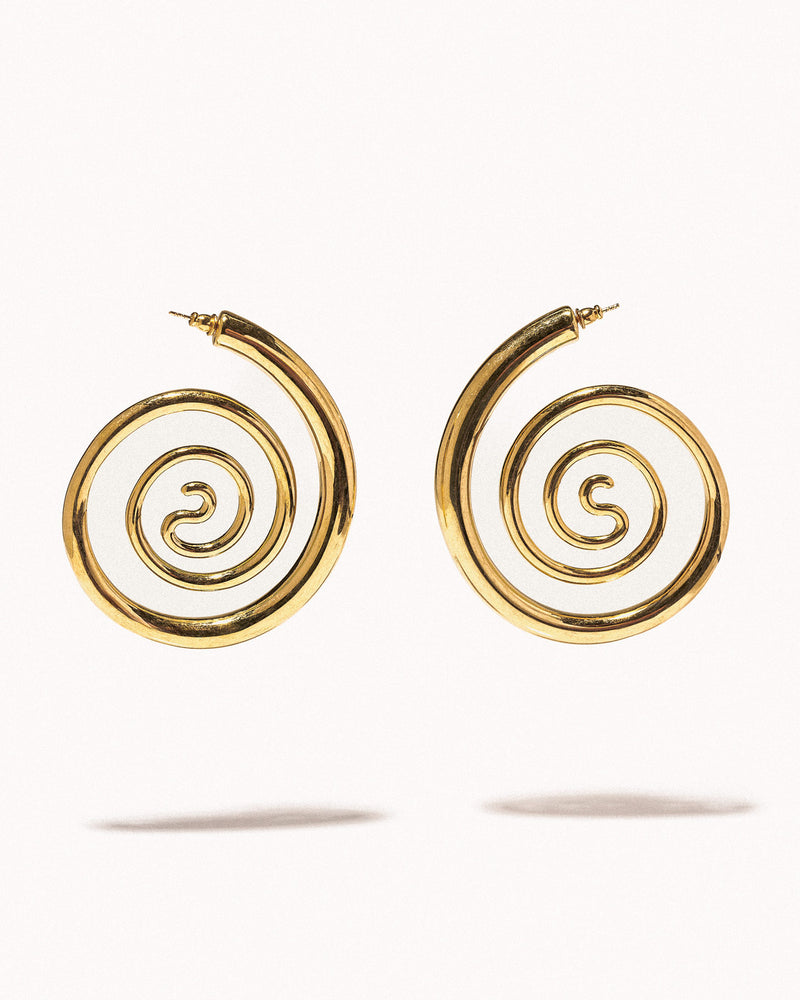 Spiral Serpent Hoops
