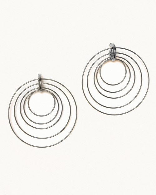 Pierced Serpent Hoops Large