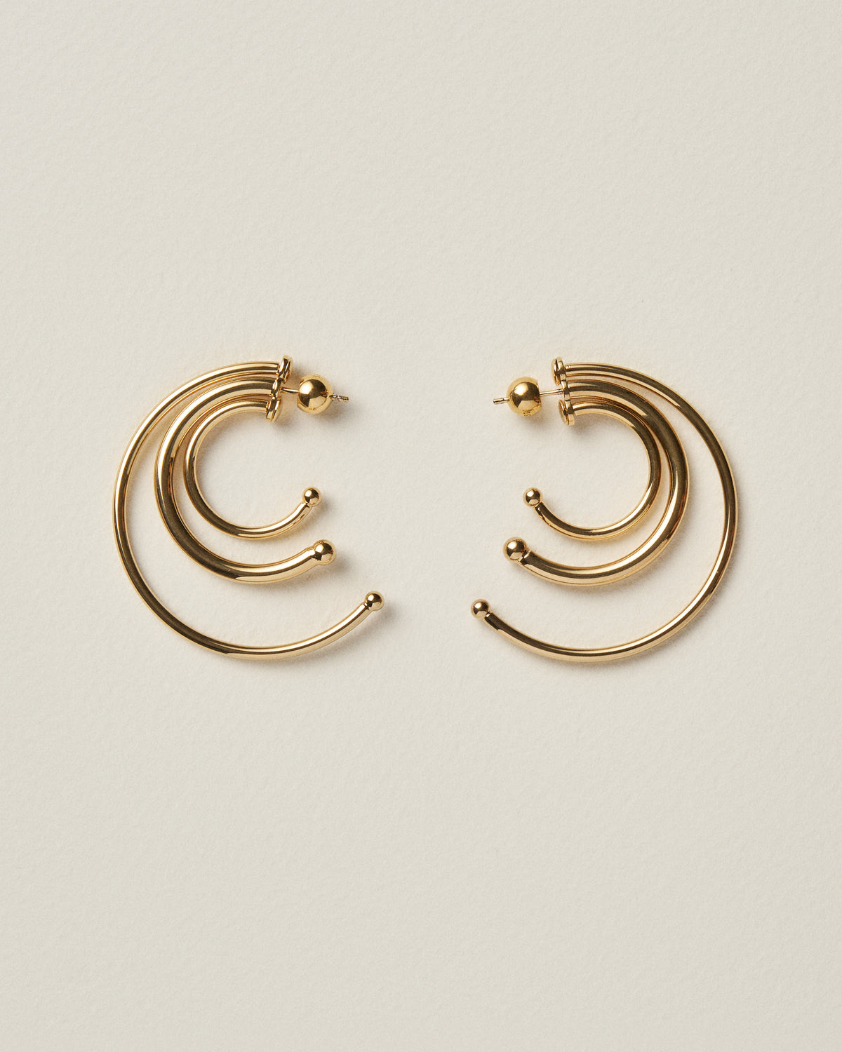 Pierced Solar Hoops Small