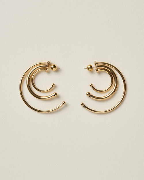 Pierced Solar Hoops Small