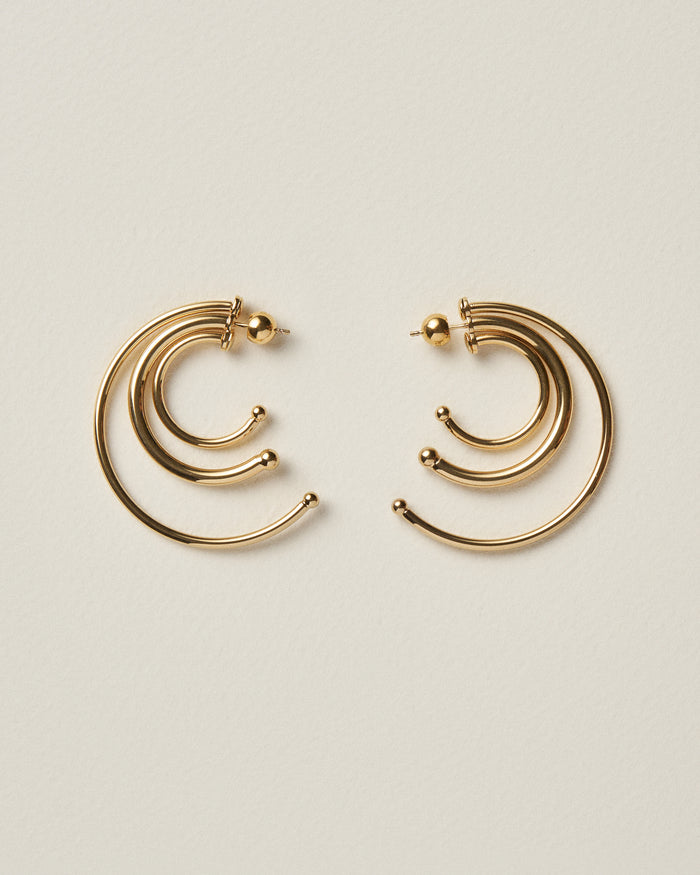 Pierced Solar Hoops Small