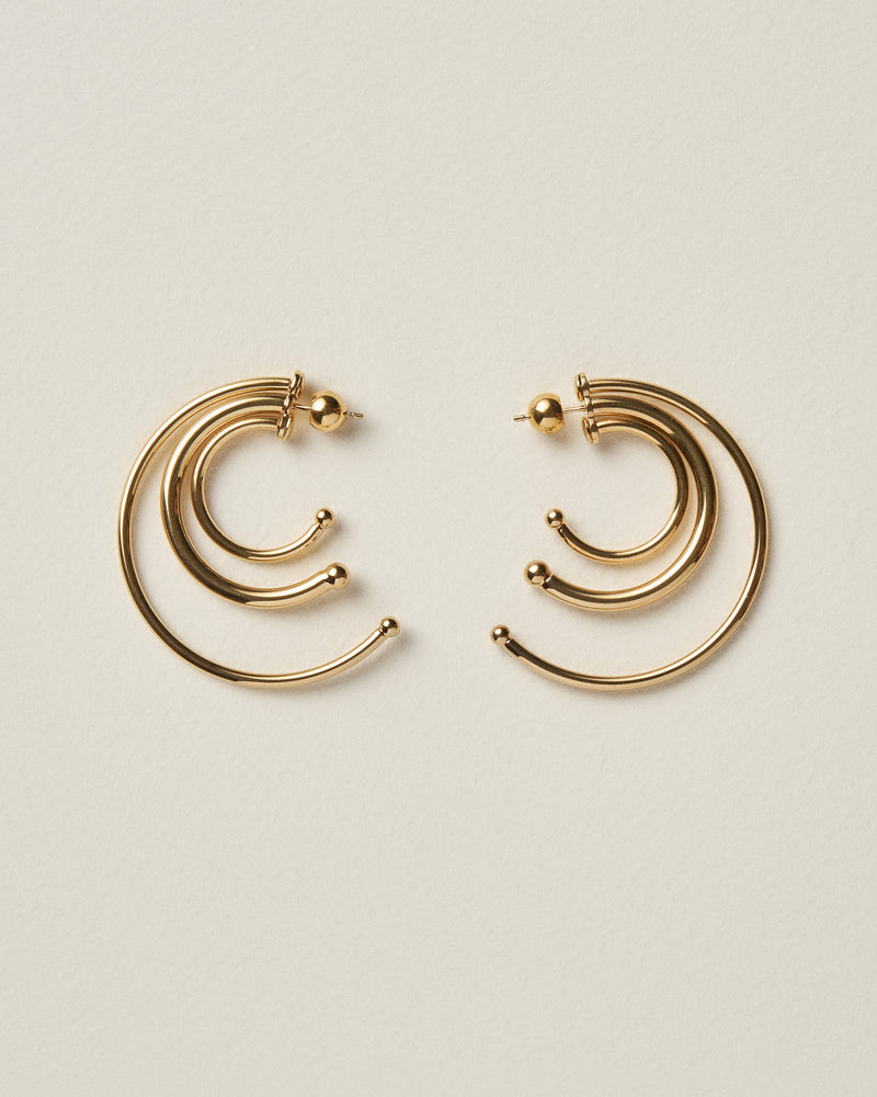 Pierced Solar Hoops Small