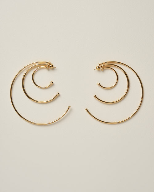 Pierced Solar Hoops Large