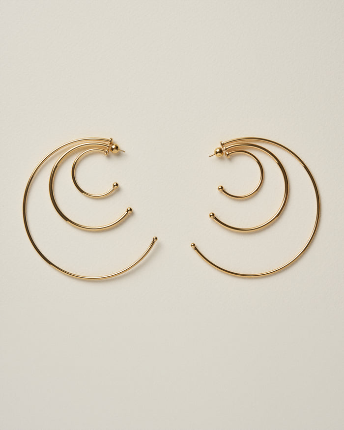 Pierced Solar Hoops Large