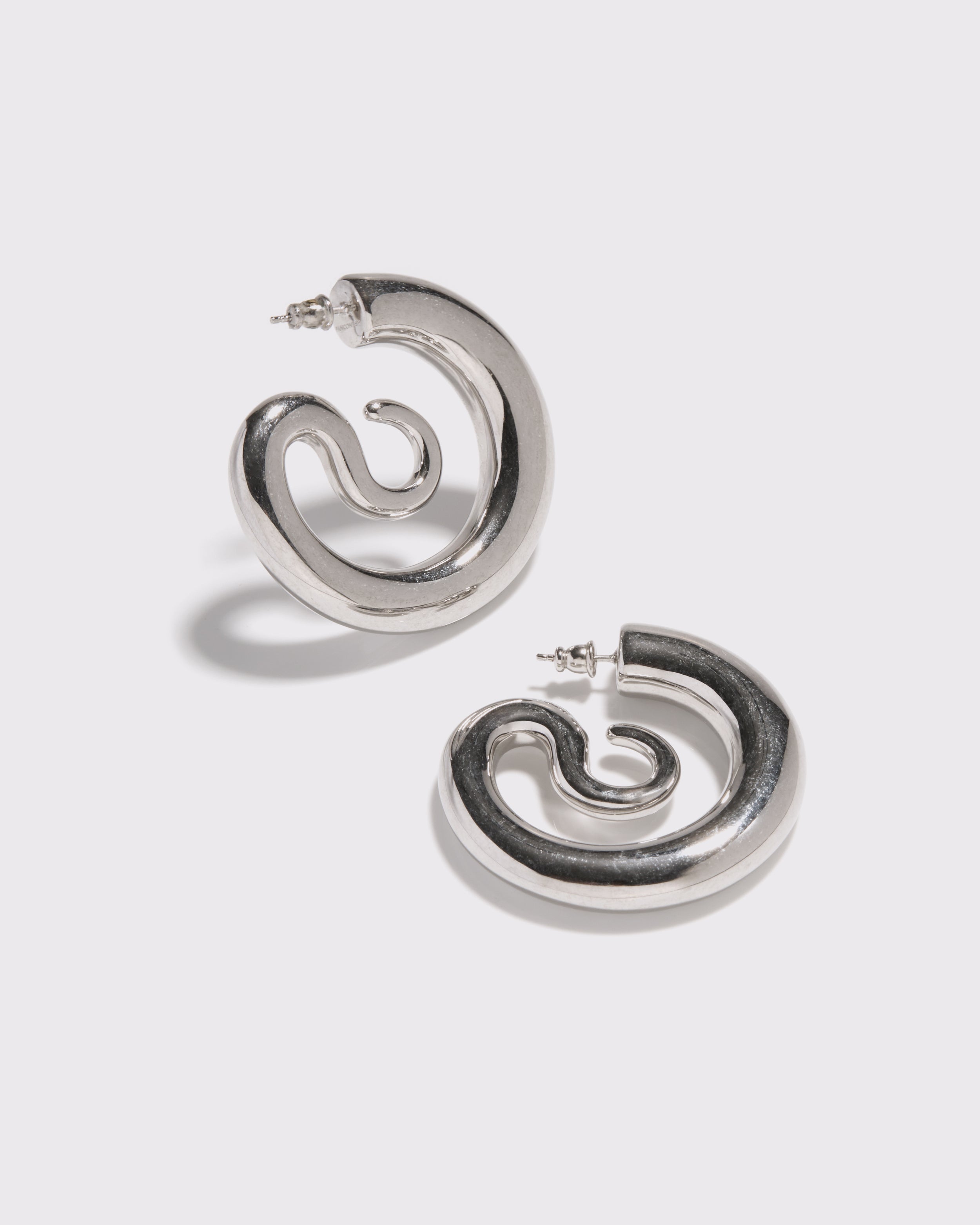 Medium Serpent Hoops Silver