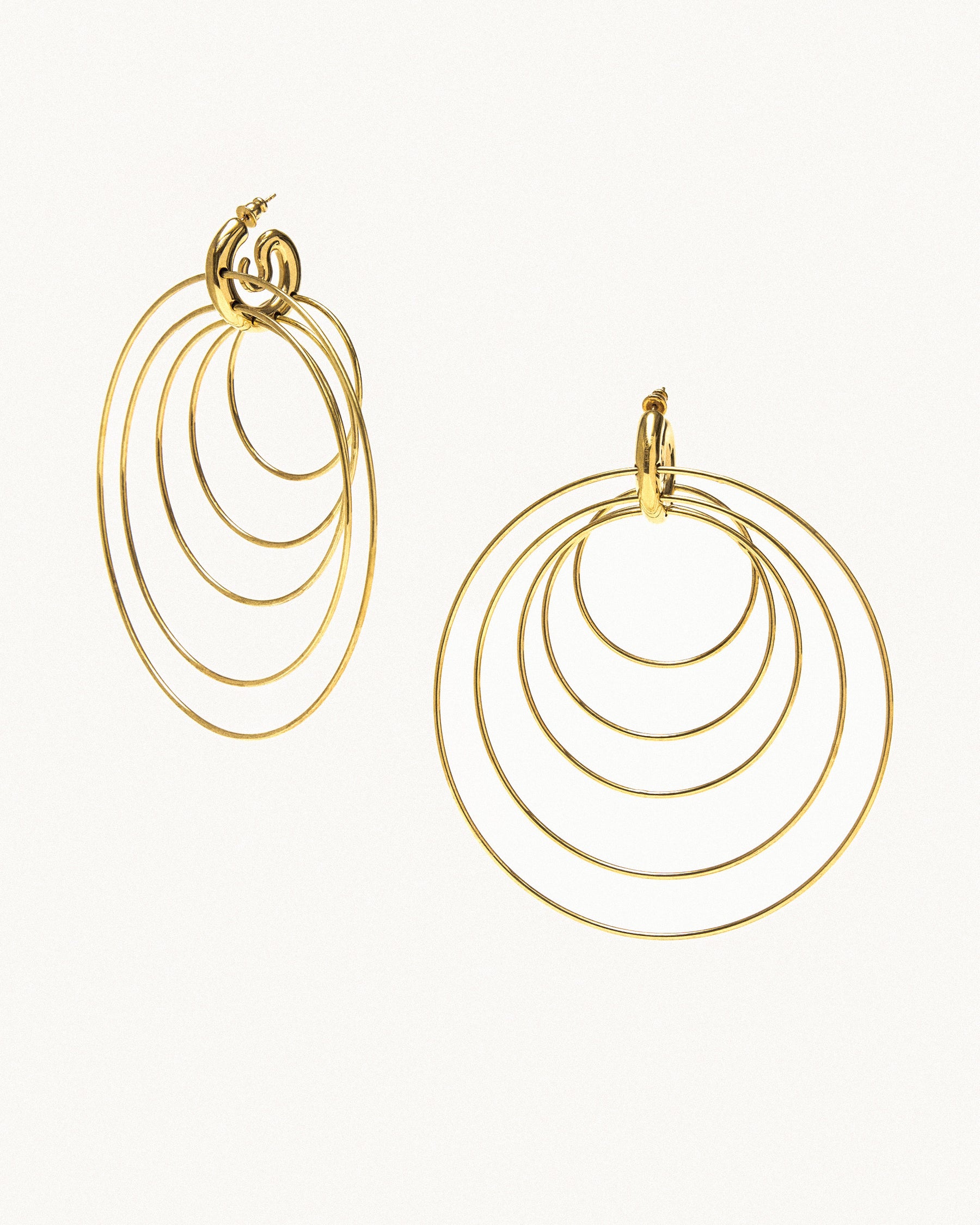 Pierced Serpent Hoops Large