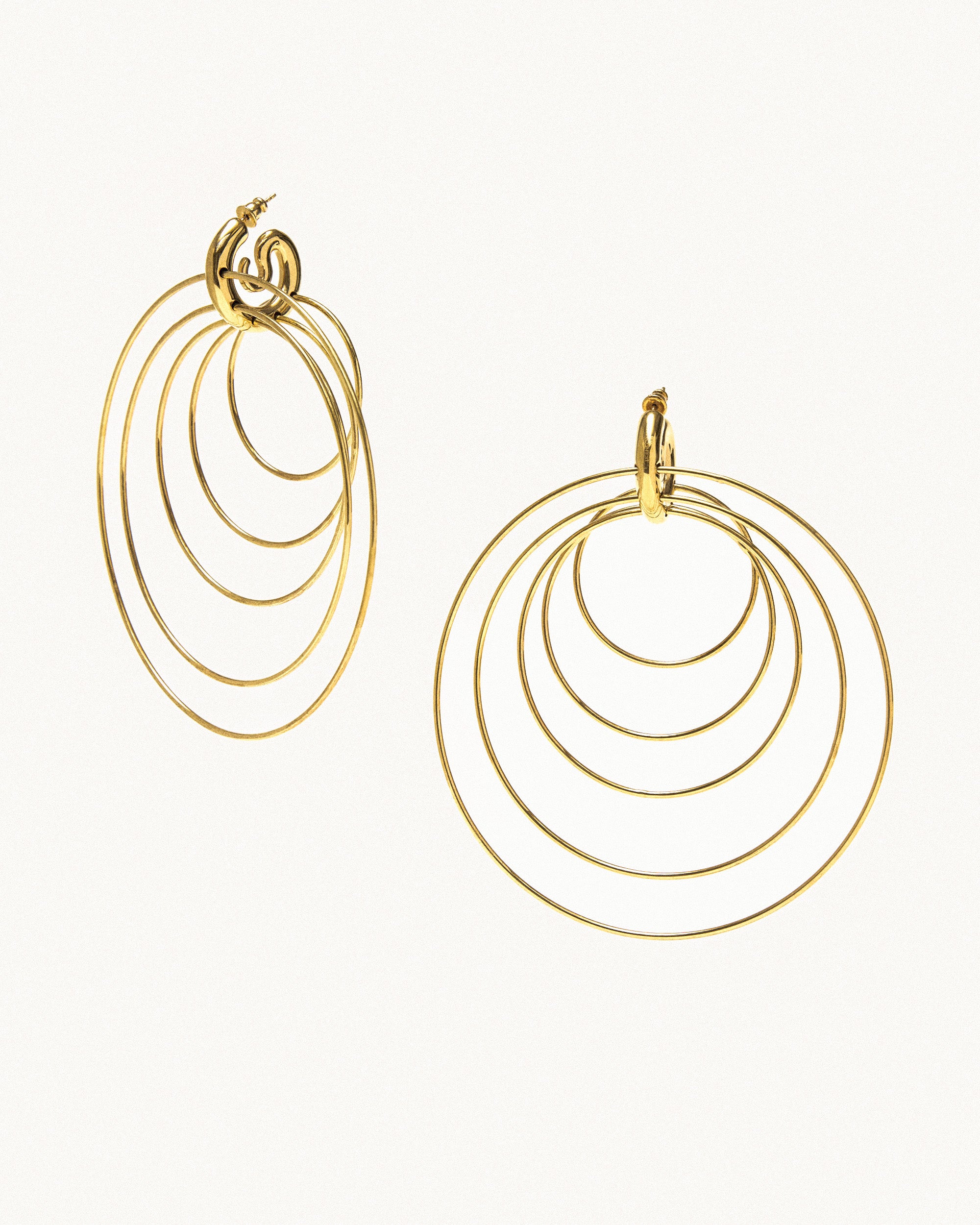 Pierced Serpent Hoops Large