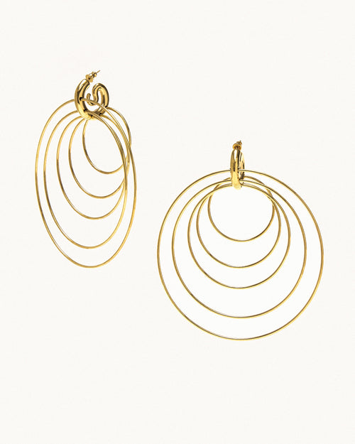 Pierced Serpent Hoops Large