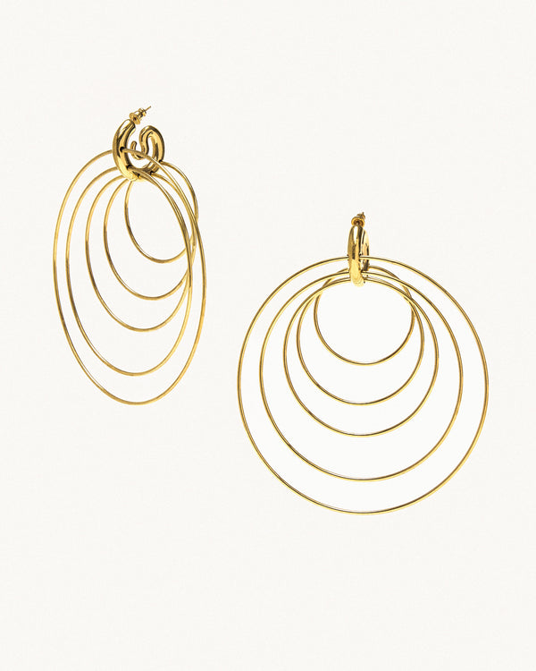 Pierced Serpent Hoops Large