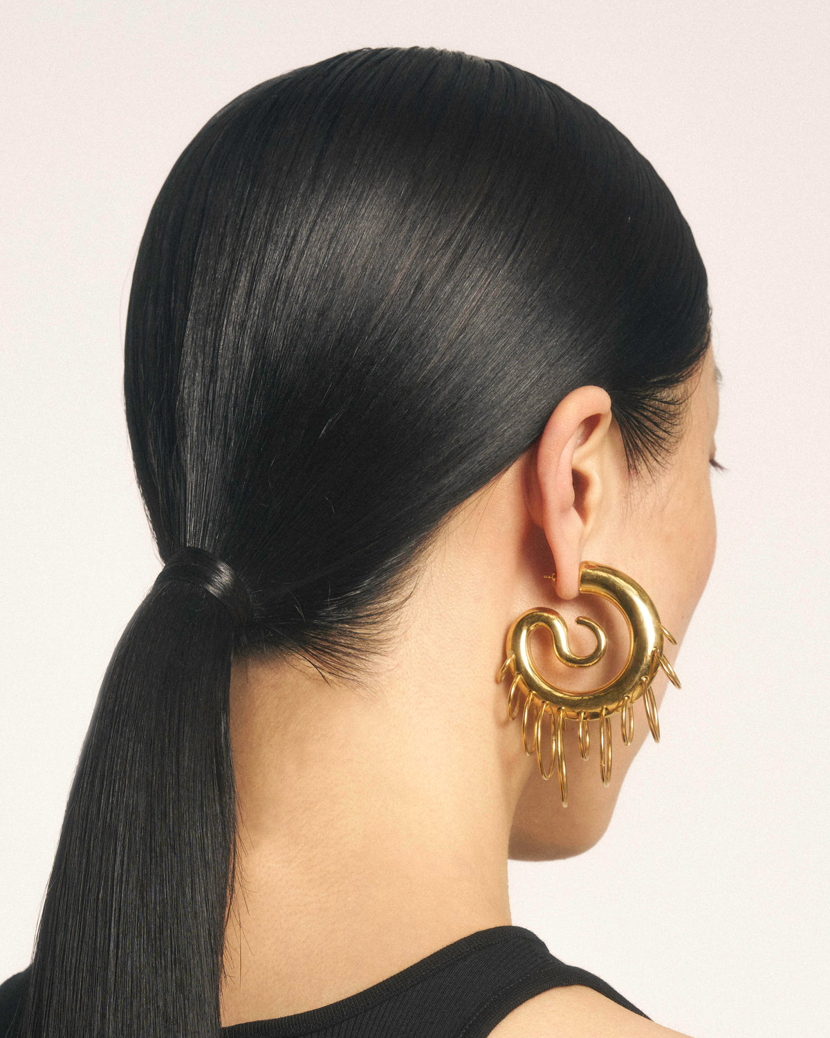 Pierced Serpent Hoops Medium
