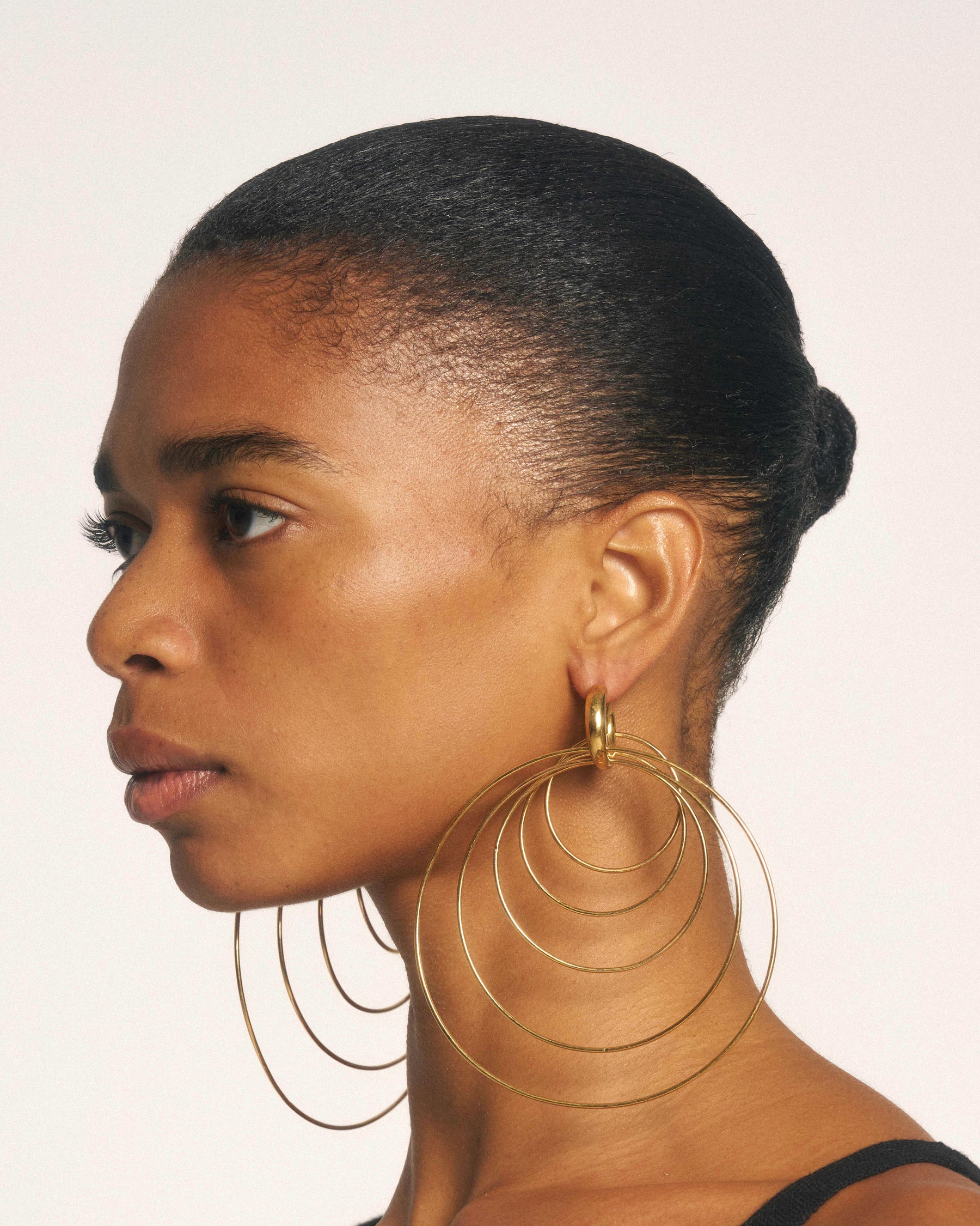 Pierced Serpent Hoops Large