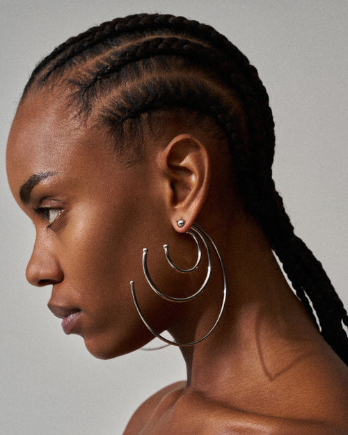 Pierced Solar Hoops Large