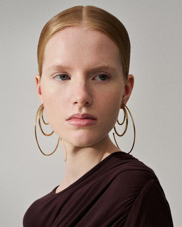 Pierced Solar Hoops Large
