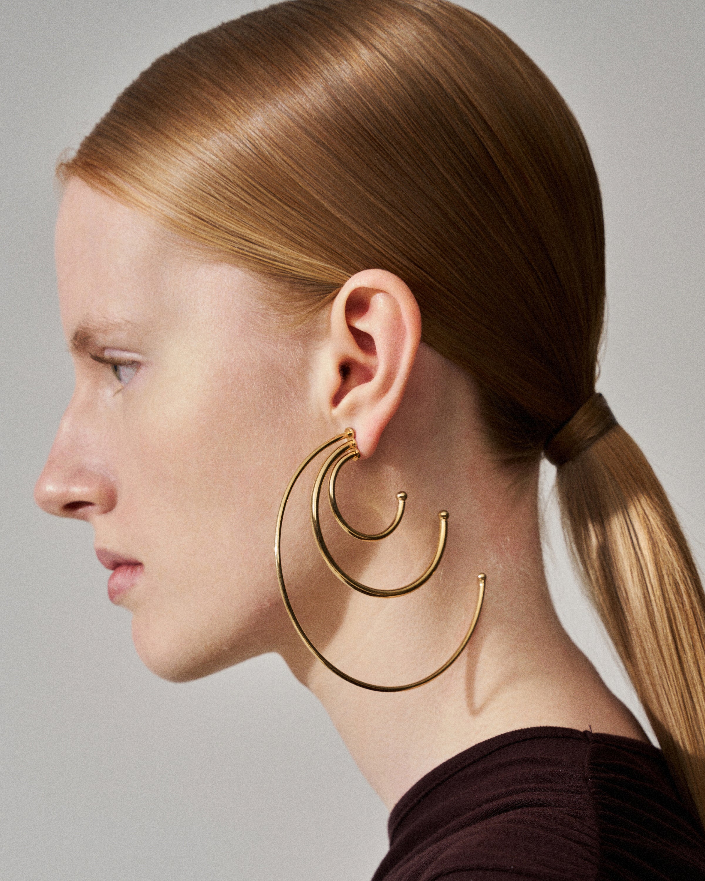 Pierced Solar Hoops Large