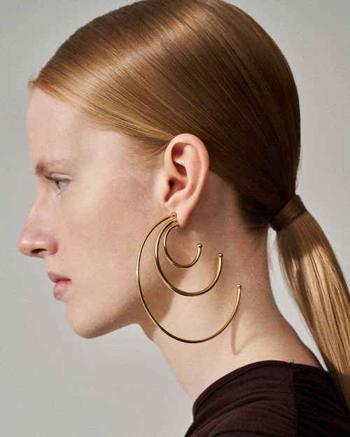 Pierced Solar Hoops Large