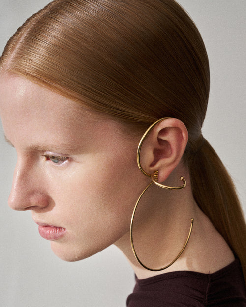 Pierced Solar Hoops Large