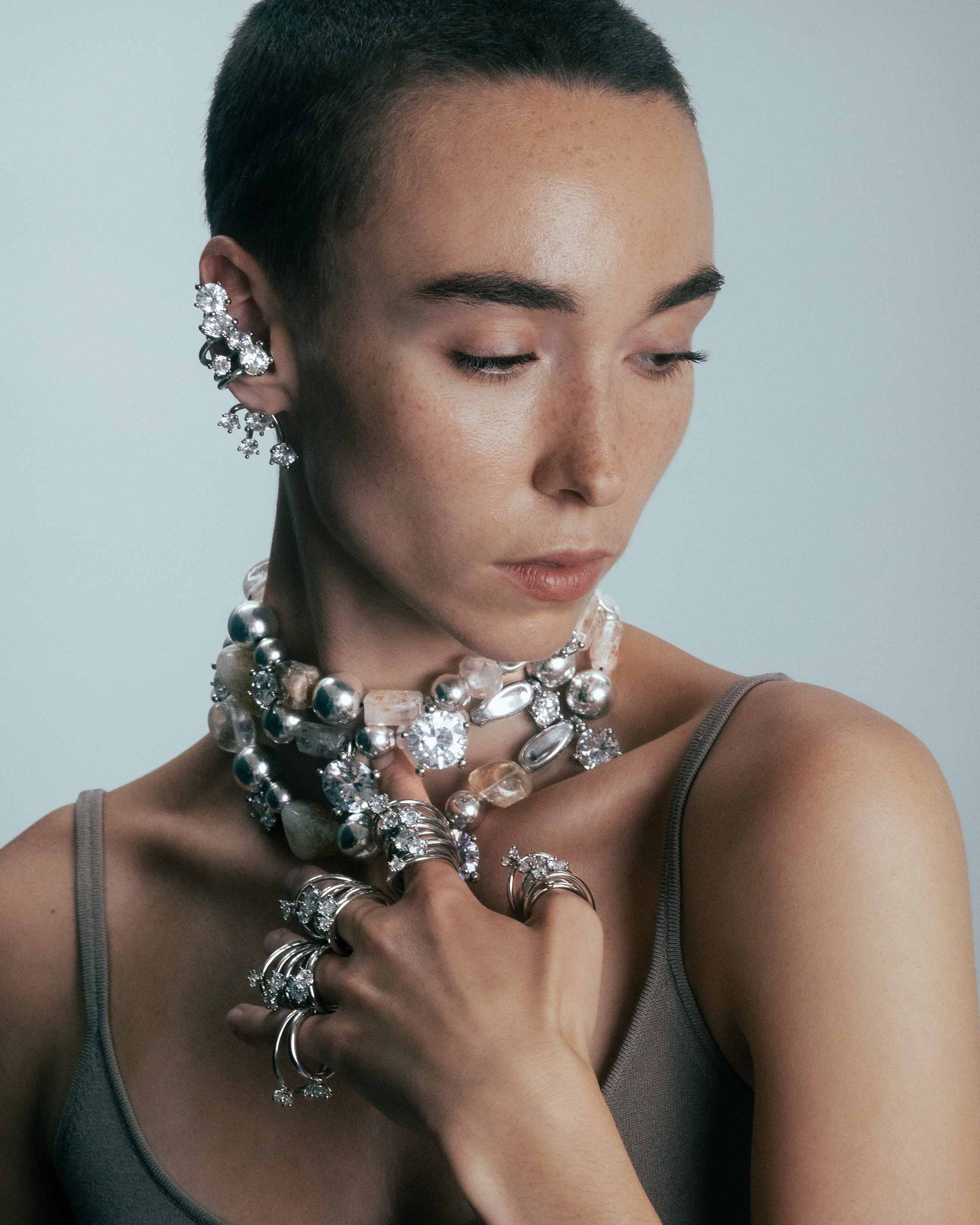 【Panconesi】シルバー Diamanti イヤカフ Panconesi】シルバー Diamanti イヤカフ イヤリング