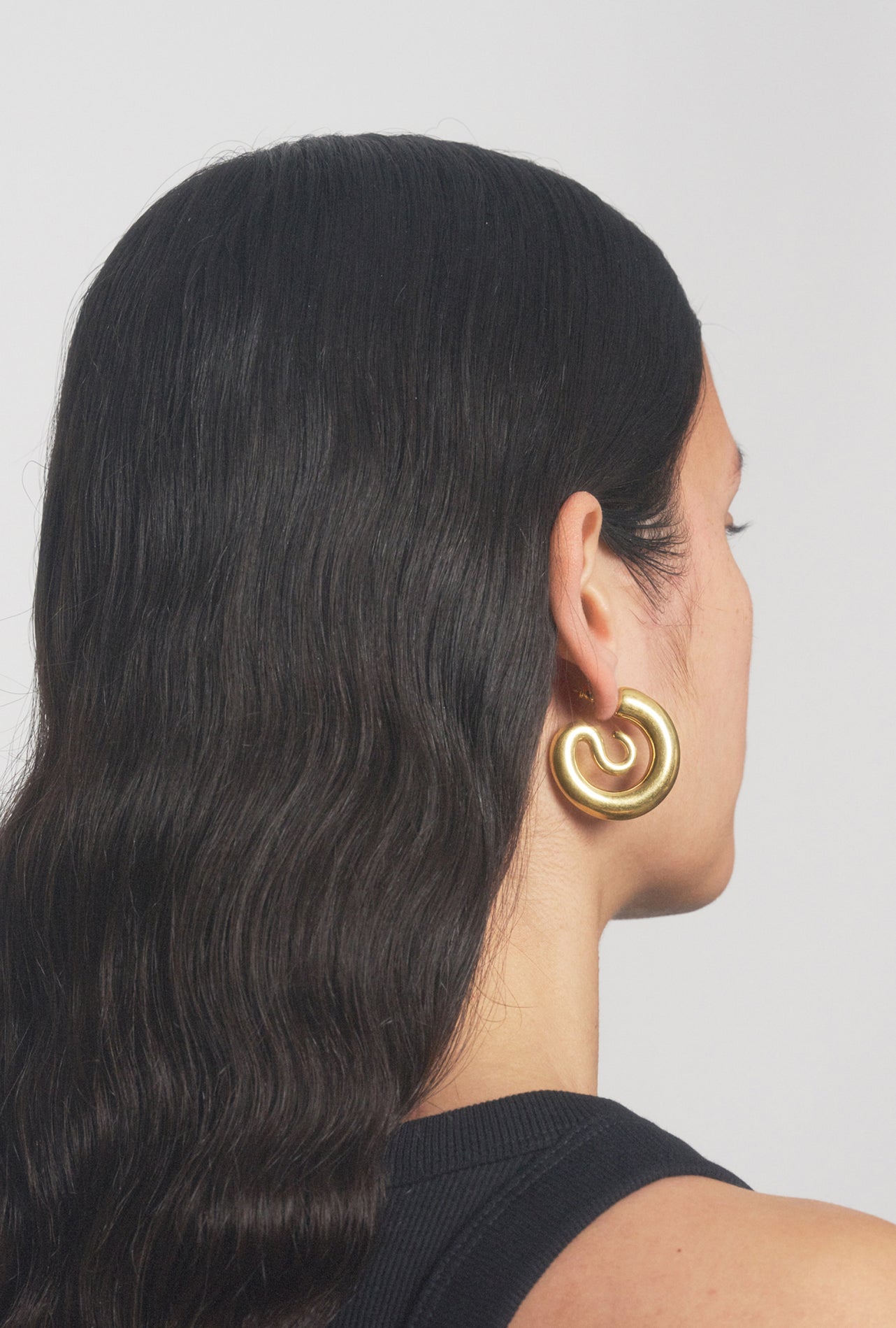 Small Serpent Hoops Gold