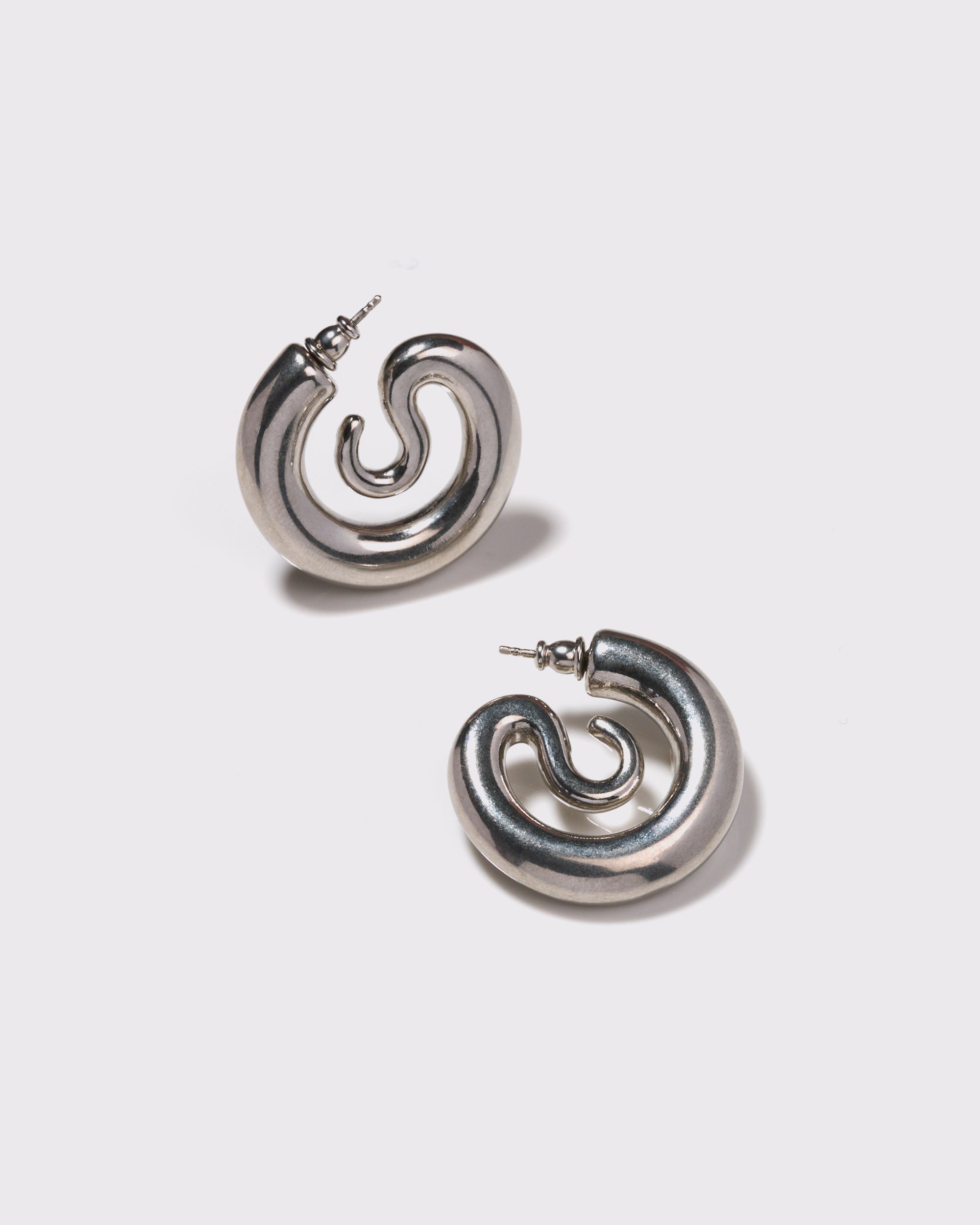 Small Serpent Hoops Silver