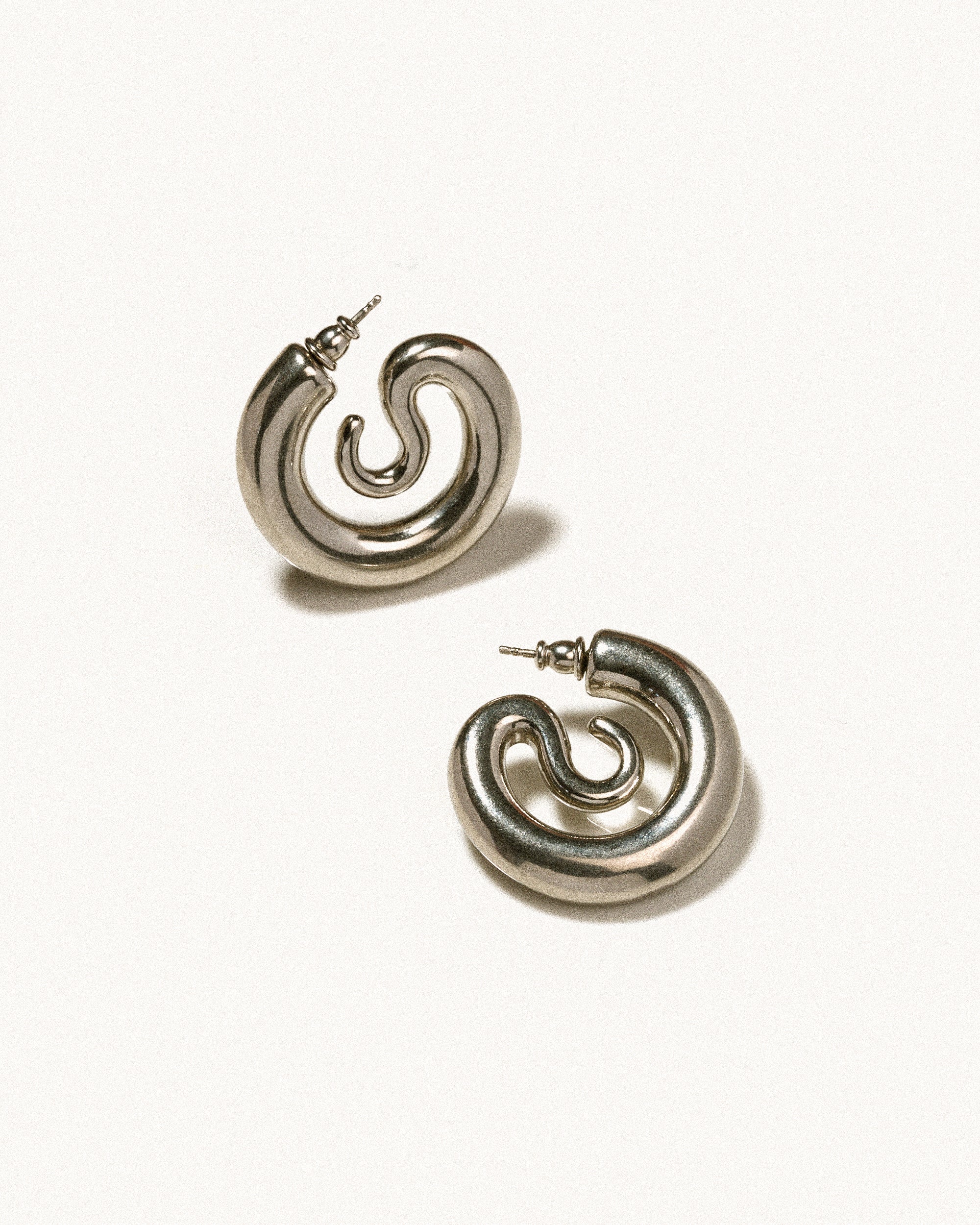 Small Serpent Hoops Silver