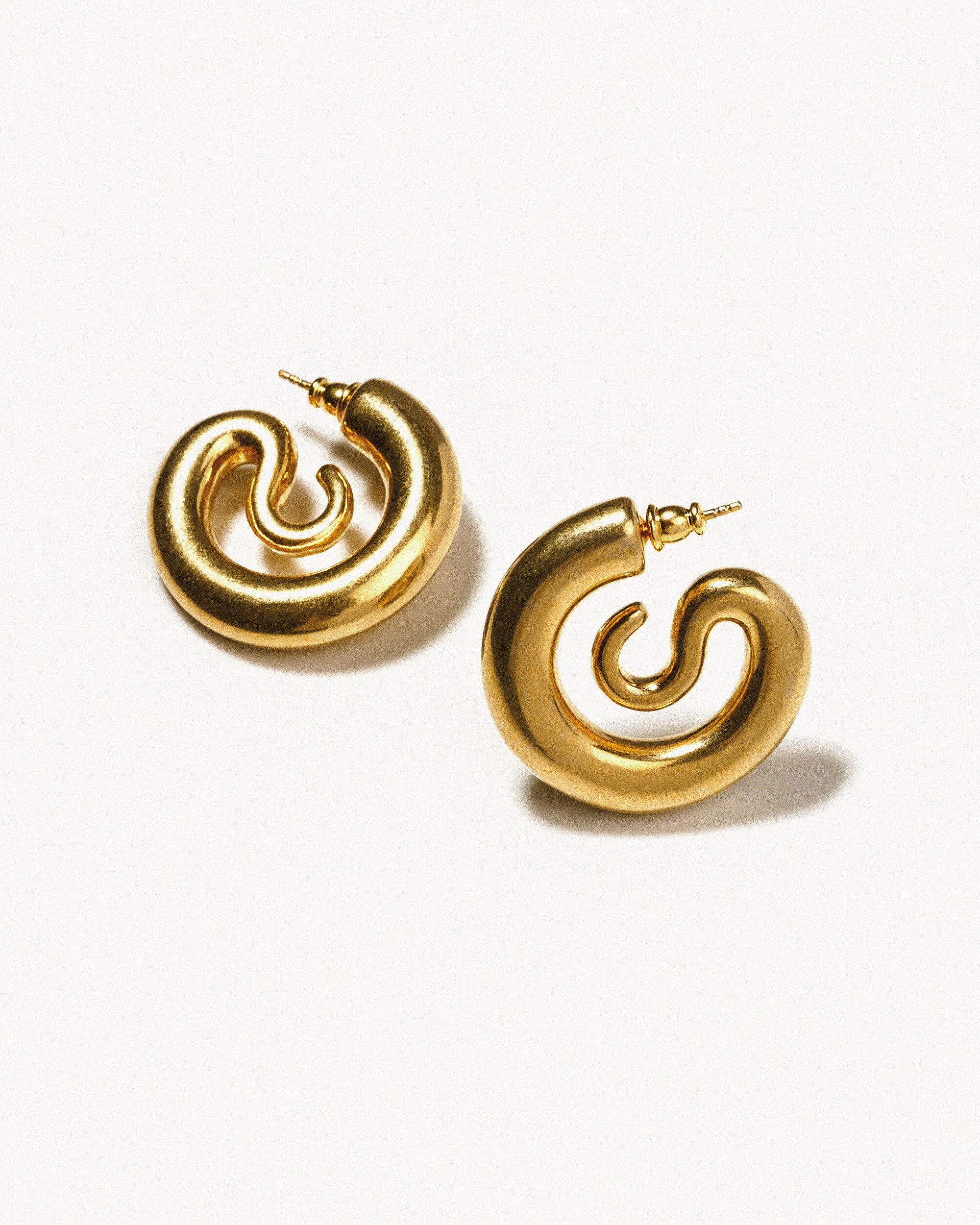 Small Serpent Hoops Gold