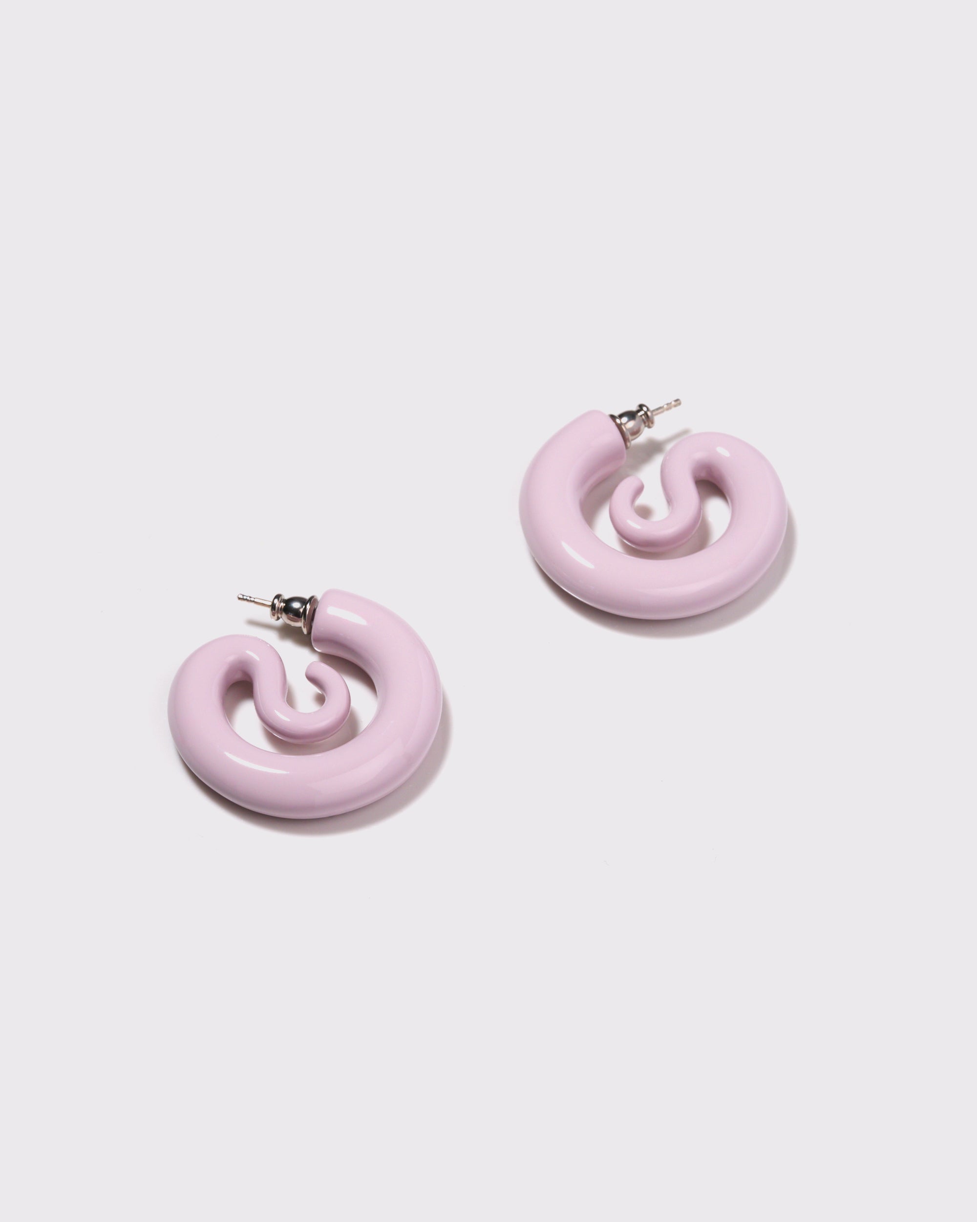 Small Serpent Hoops Lilac