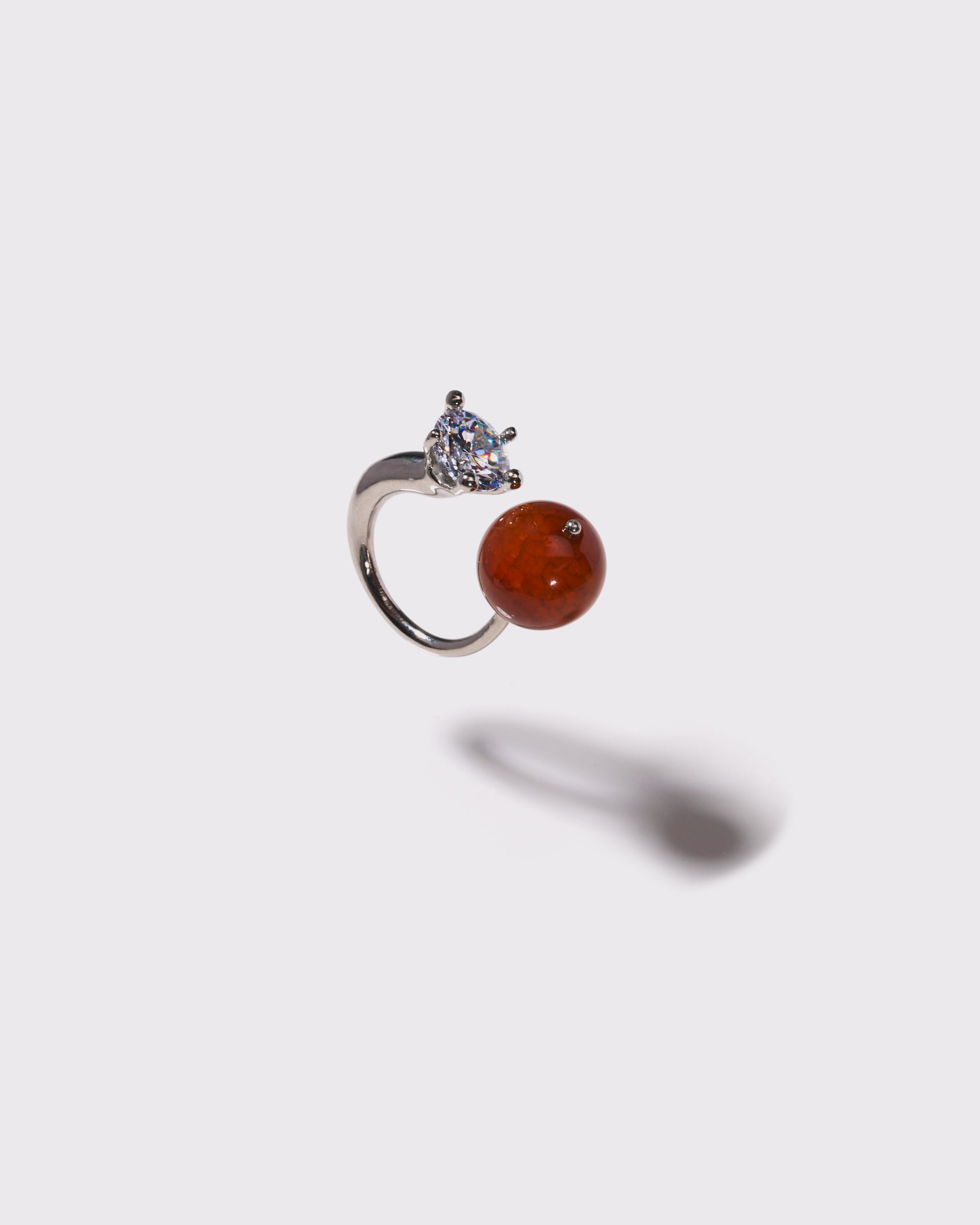 Diamanti and Agate Ring Silver