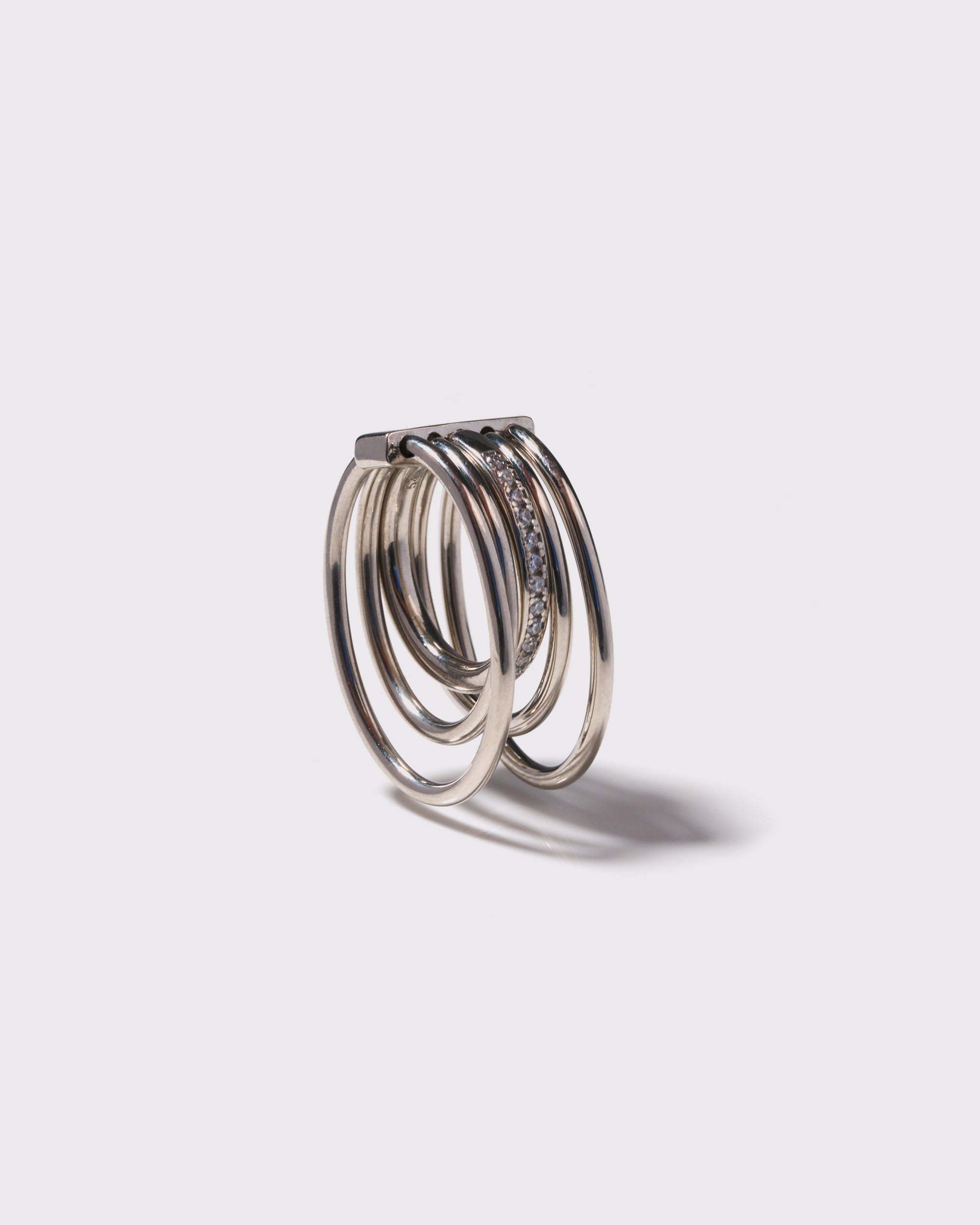 Solar Crystal Ring Silver