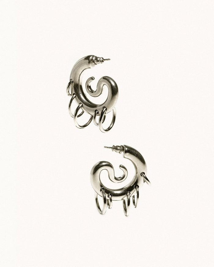 Pierced Serpent Hoops