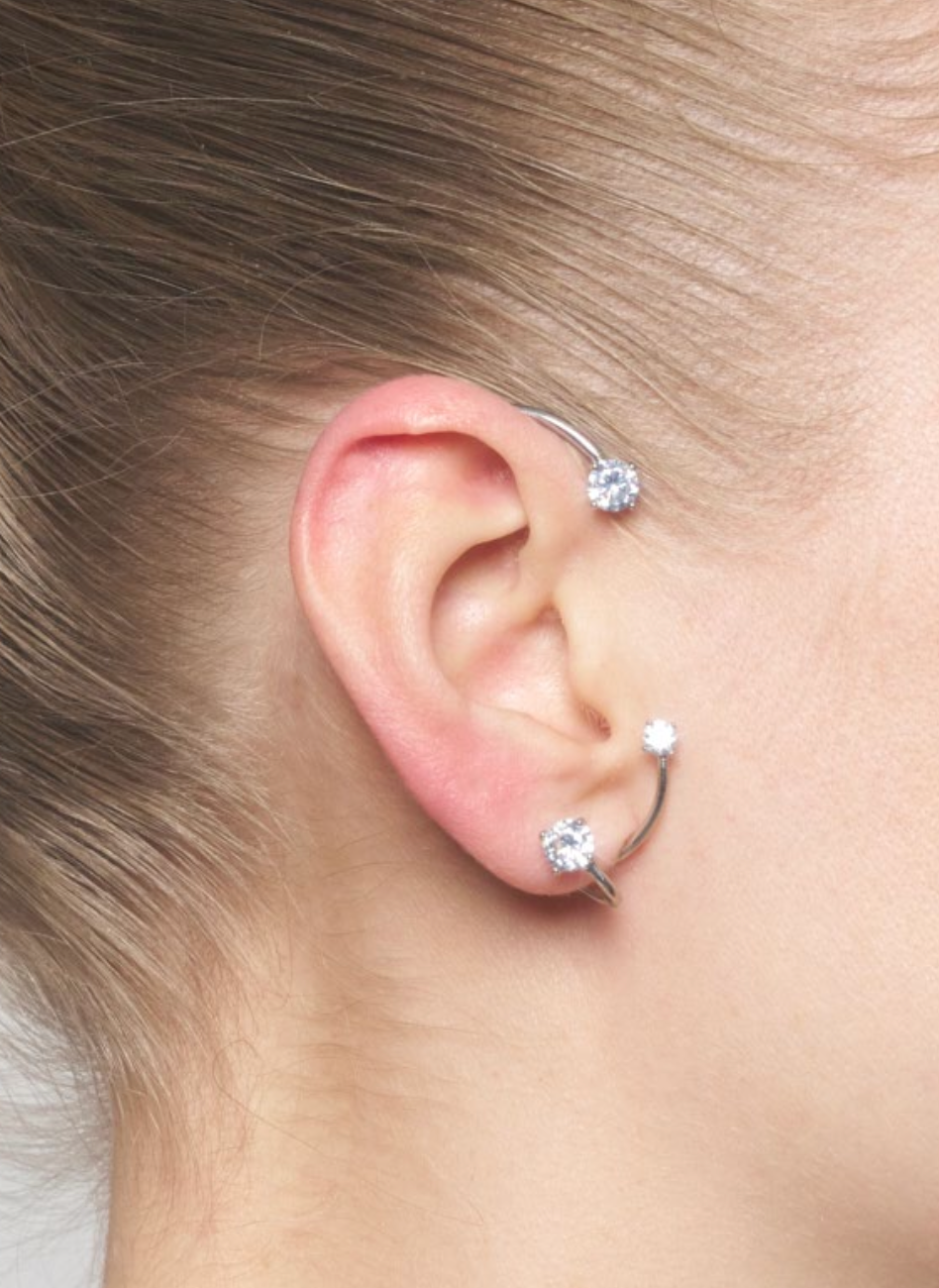 Three Point Ear Cuff Silver