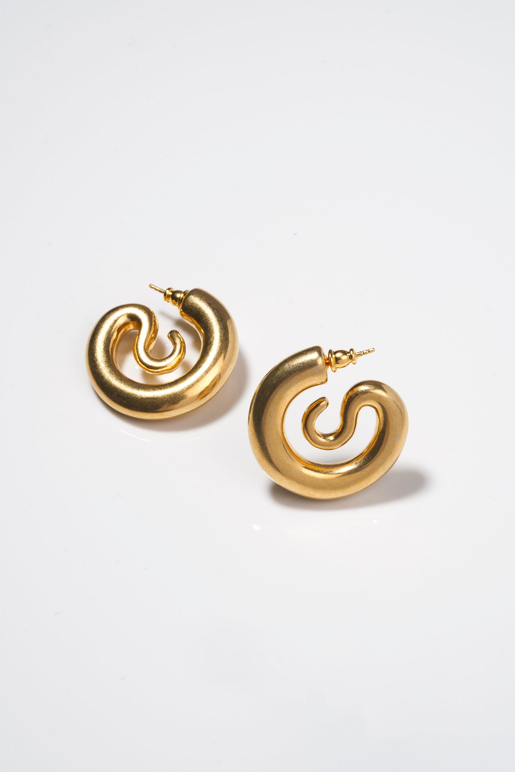 Small Serpent Hoops Gold
